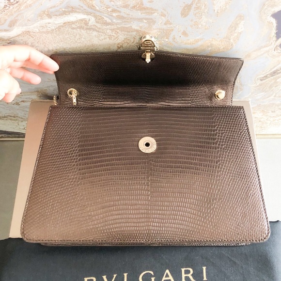 Bulgari Bvlgari Serpenti Lizard Bronze MetallicBag - Picture 8 of 16